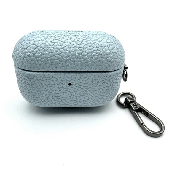 NWT LIGHT BLUE Pebble Leather Case for Apple Airpods Pro 2 - Picture 2 of 11